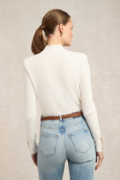 Tara High Neck Knit (Natural)