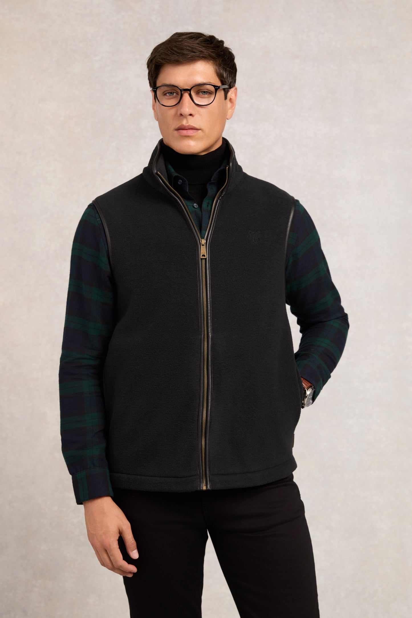 Country Fleece Gilet (Black)