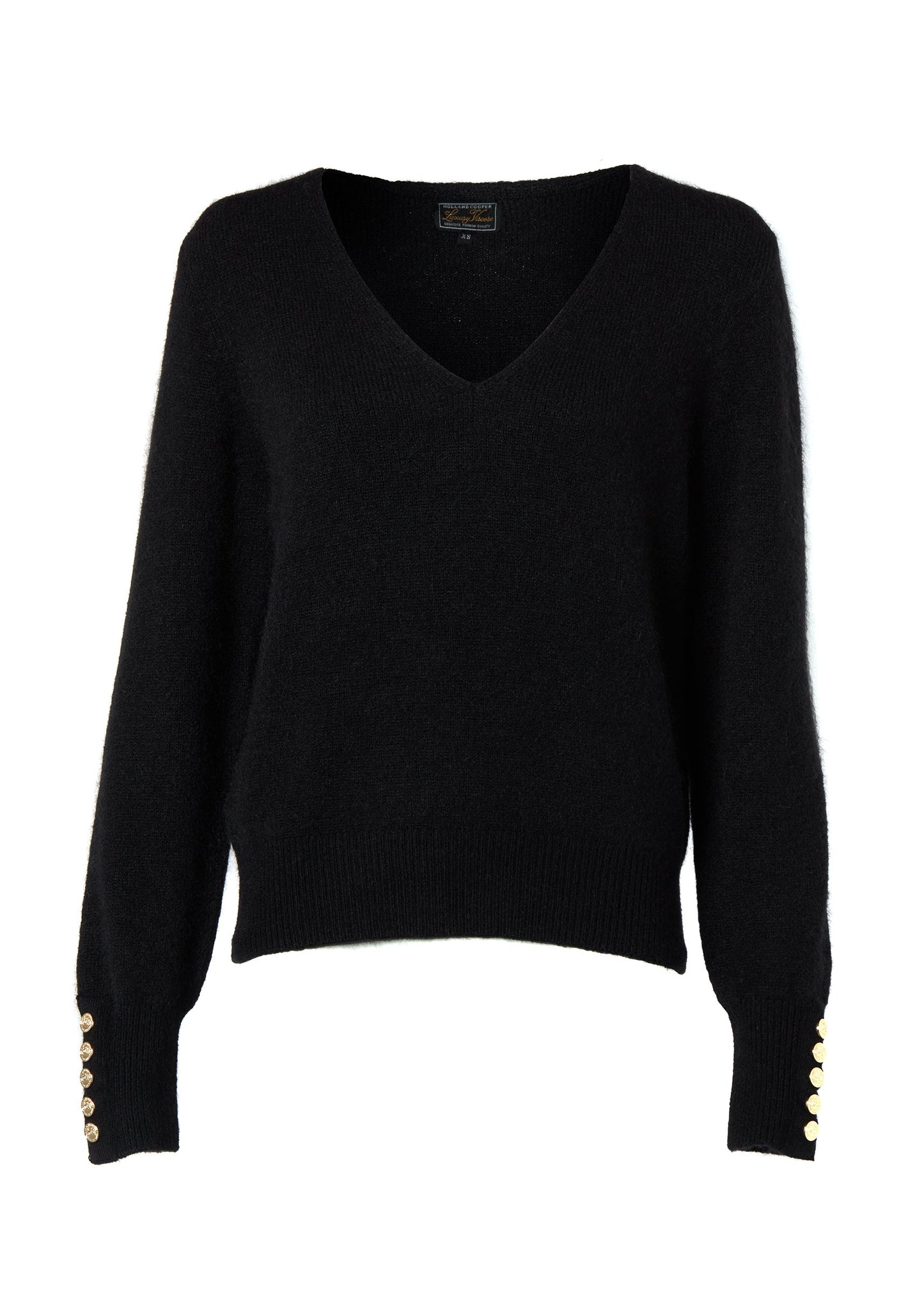 Amelia V-Neck Knit (Black)