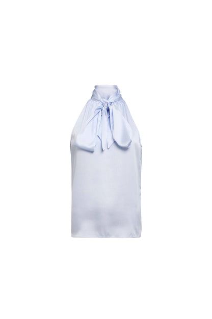 Ariella Sleeveless Blouse (Sky Stripe)