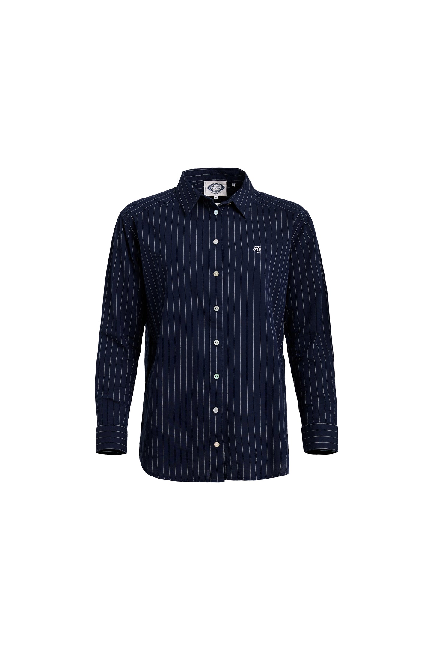 Athena Shirt (Navy Pinstripe)