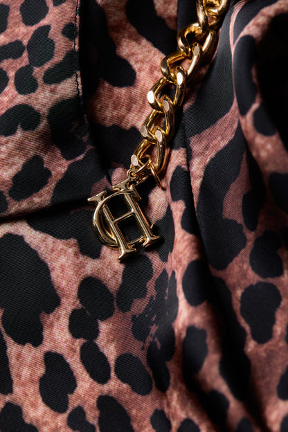 Aurora Satin Dress (Leopard)