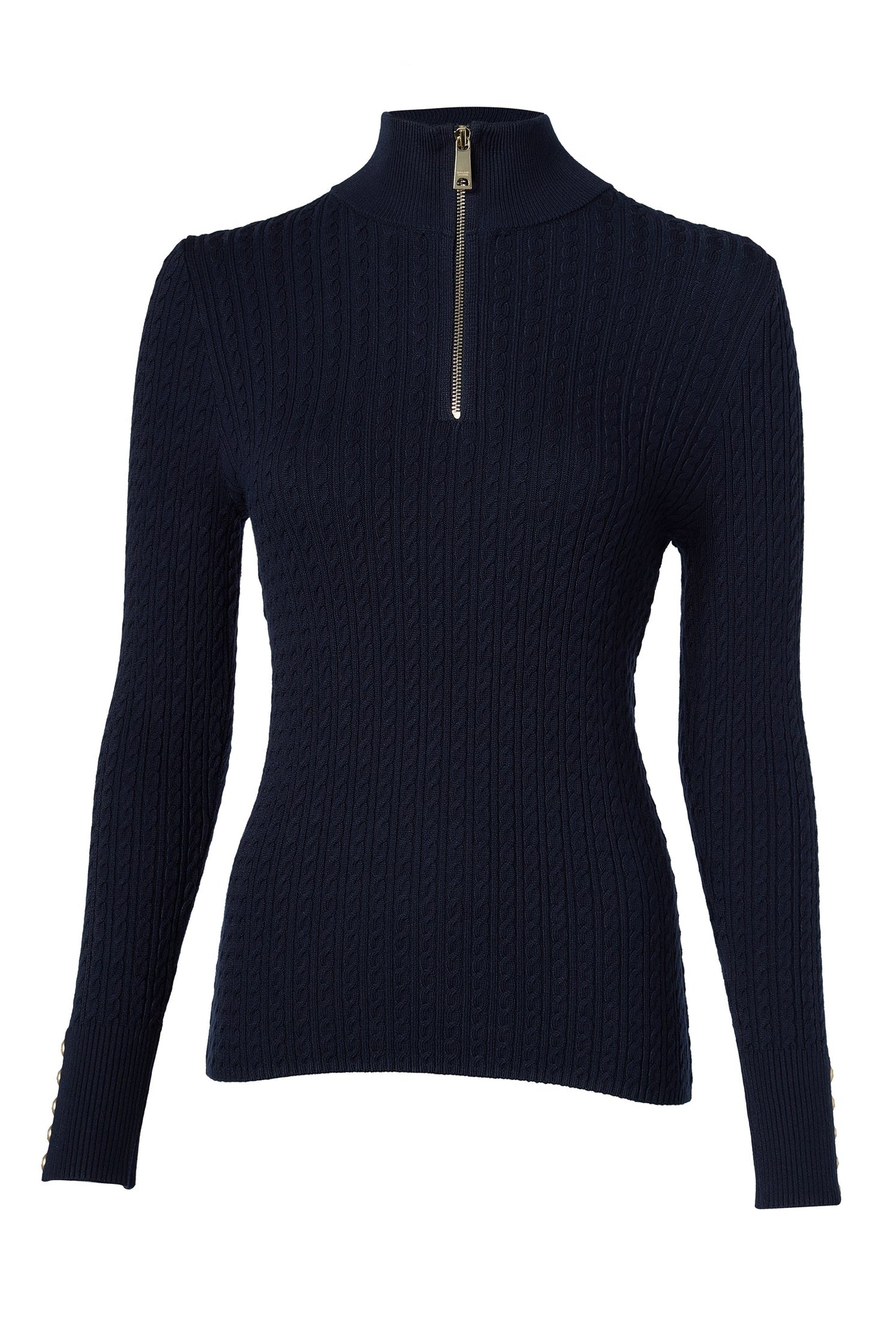 Ava Quarter Zip Knit (Ink Navy)