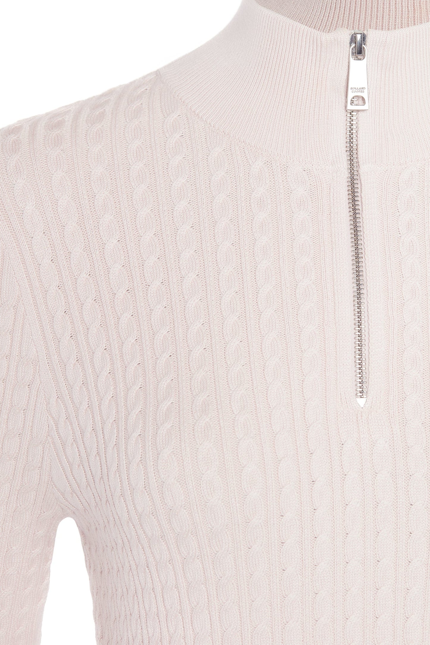 Ava Quarter Zip Knit (Soft Pink)
