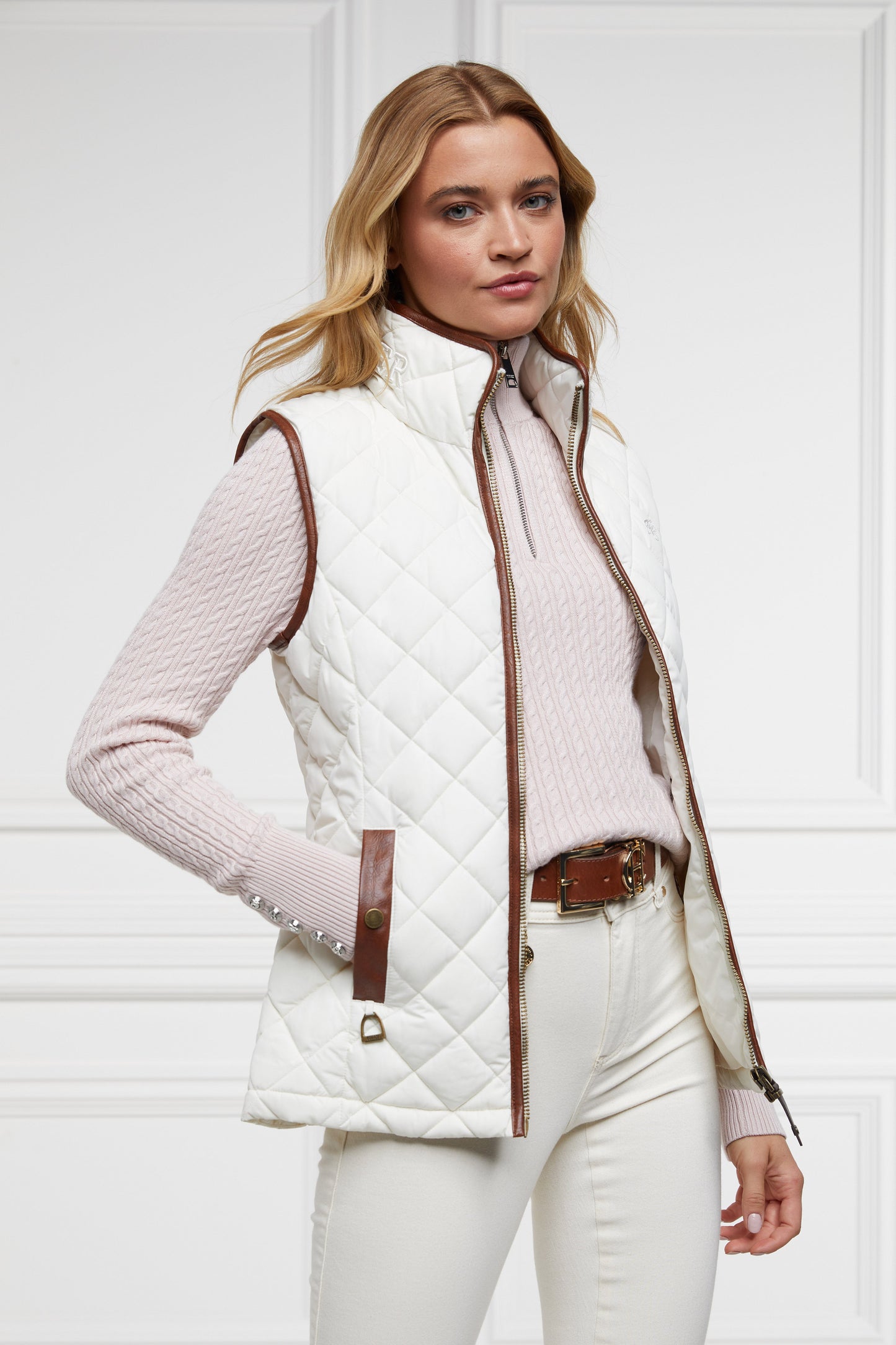 Ava Quarter Zip Knit (Soft Pink)