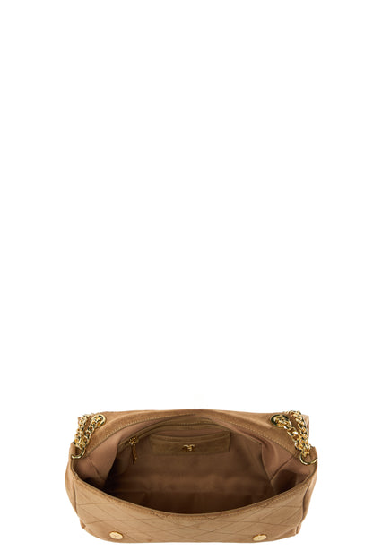 Milan Shoulder Bag (Light Tan Suede)