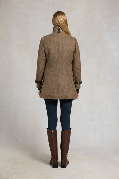 Balmoral Field Coat (Large Scale Brown Herringbone)