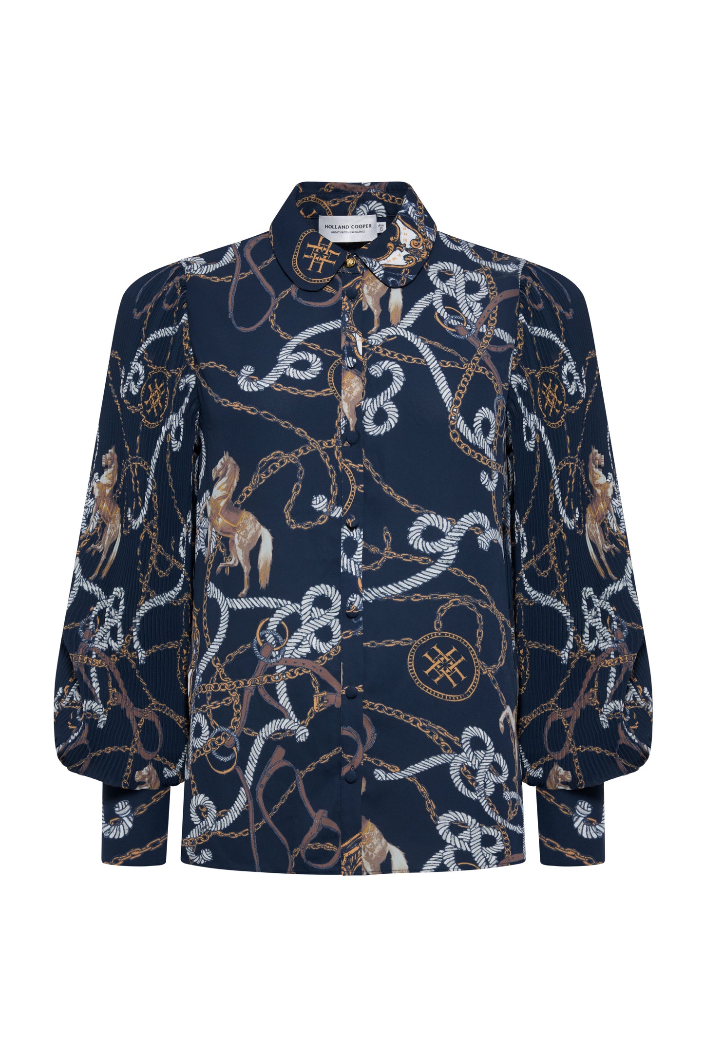 Beau Shirt (Navy Horse Print)