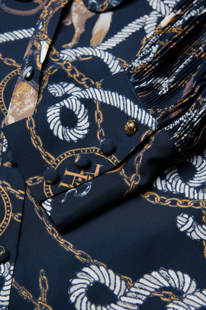 Beau Shirt (Navy Horse Print)