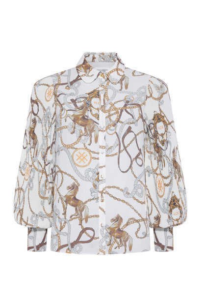 Beau Shirt (Off White Horse Print)