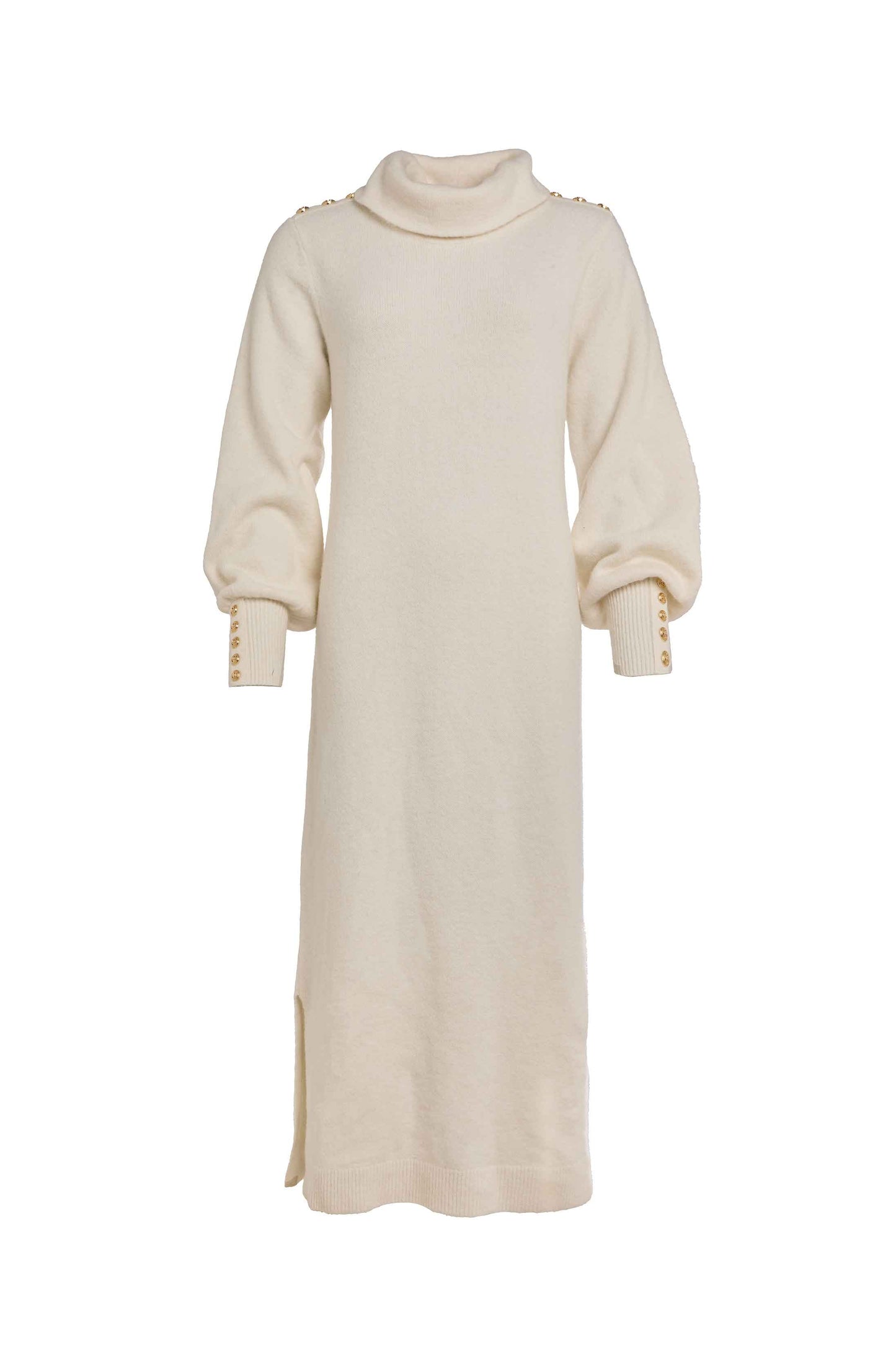 Berkeley Roll Neck Dress (Natural)