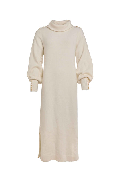 Berkeley Roll Neck Dress (Natural)