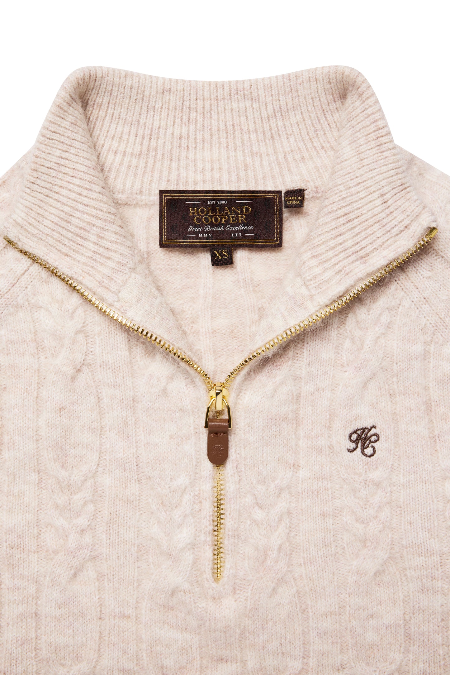 Bridget Quarter Zip Knit (Barley)