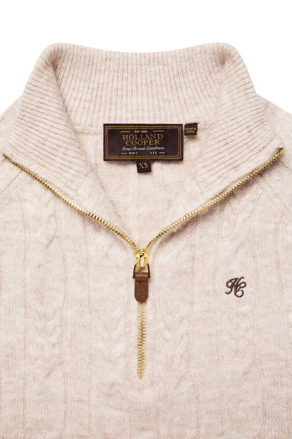 Bridget Quarter Zip Knit (Barley)