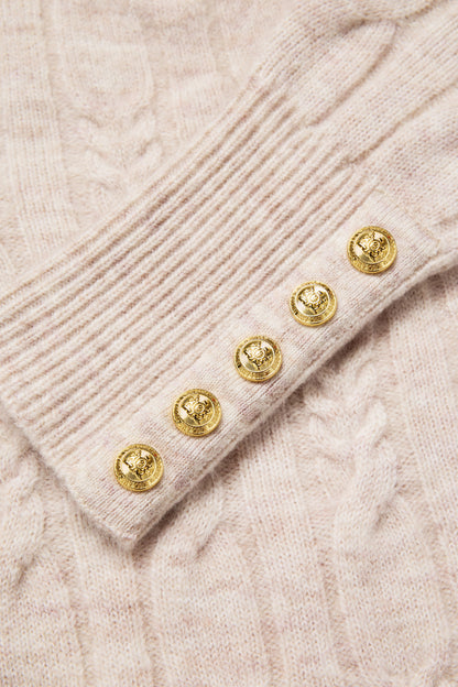 Bridget Quarter Zip Knit (Barley)