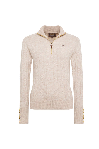 Bridget Quarter Zip Knit (Barley)
