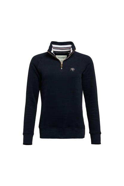 Burford Quarter Zip Neck Sweat (Ink Navy)