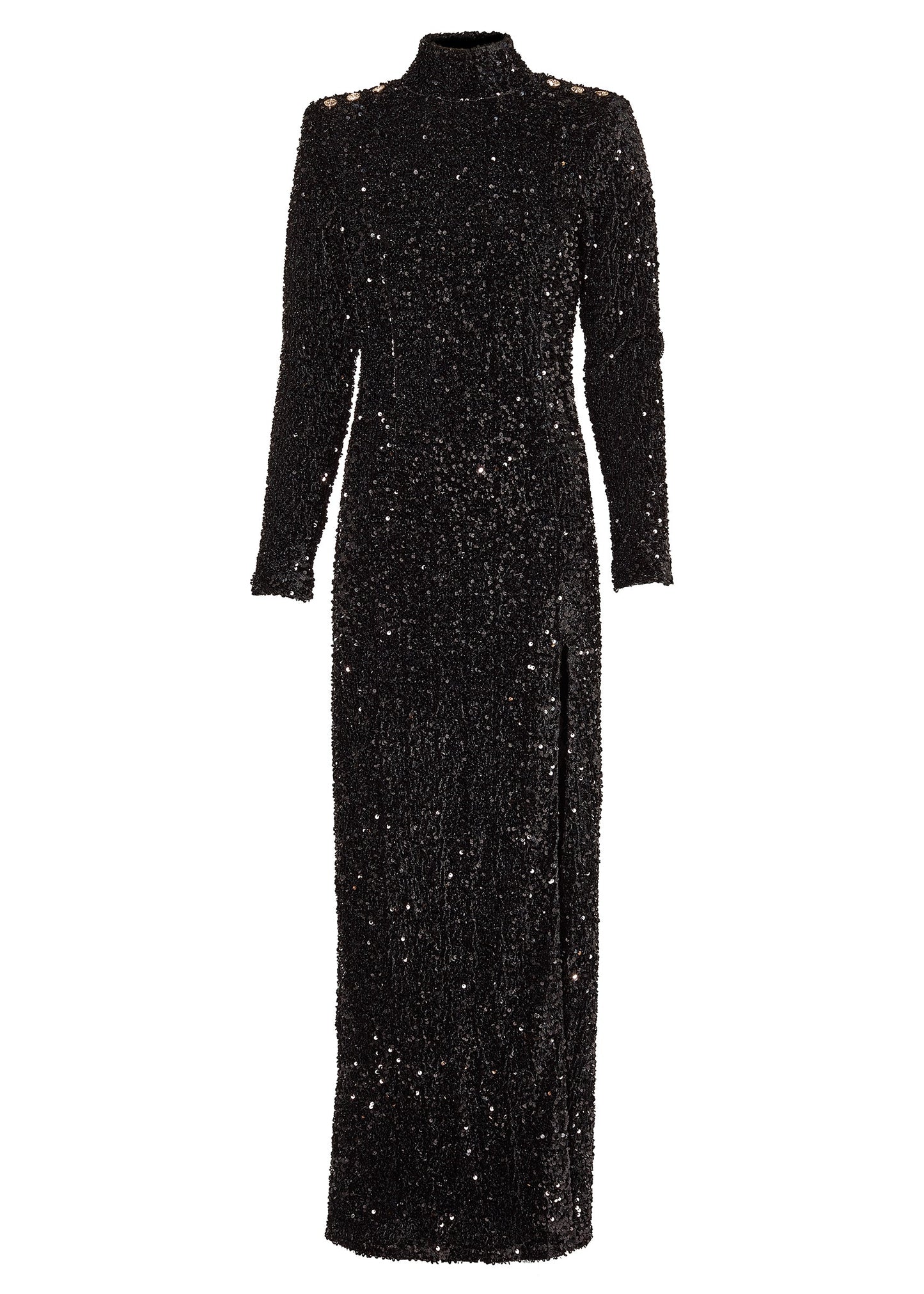 Cara Sequin Maxi Dress (Black Sequin)