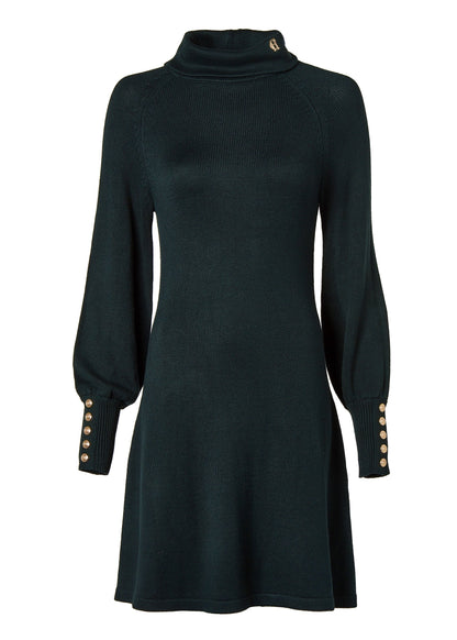 Chamonix Fit & Flare Dress (Deep Emerald)