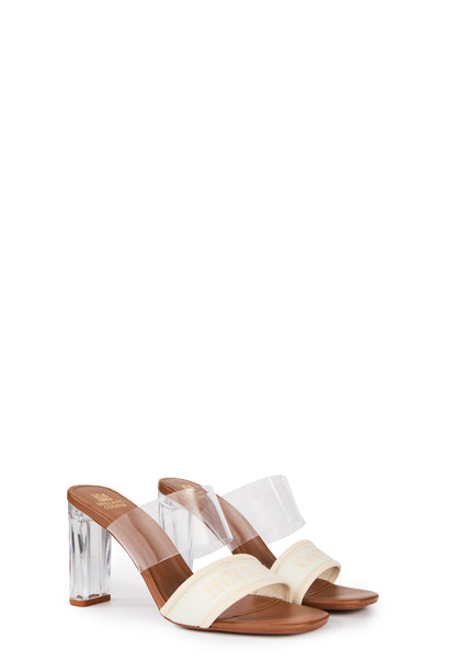 Cannes Sandal (Clear Cream)
