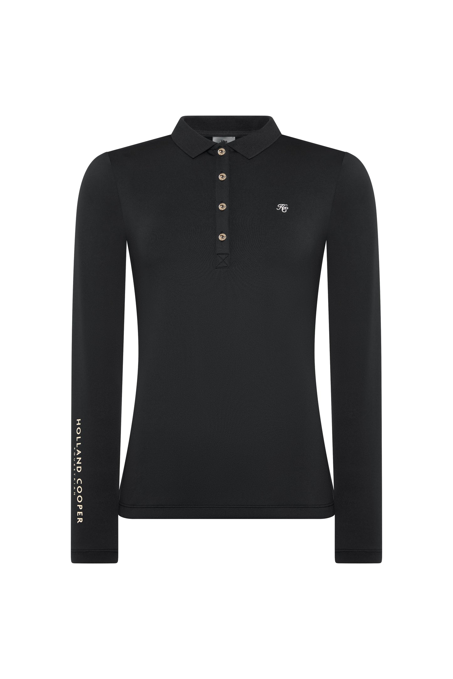 Chiltern Long Sleeve Polo Shirt (Black)