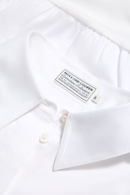 Classic Shirt Bodysuit (White)