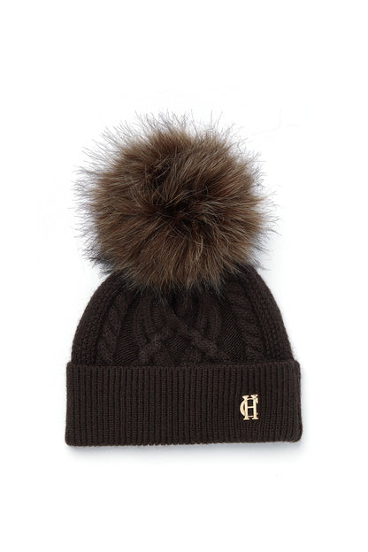 Cortina Bobble Hat (Chocolate Mink)
