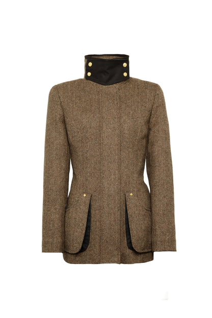 Country Classic Jacket (Large Scale Brown Herringbone)