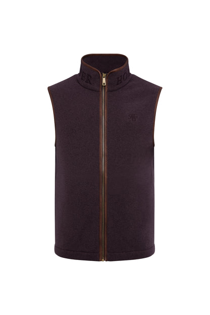 Men's Country Fleece Gilet (Claret)