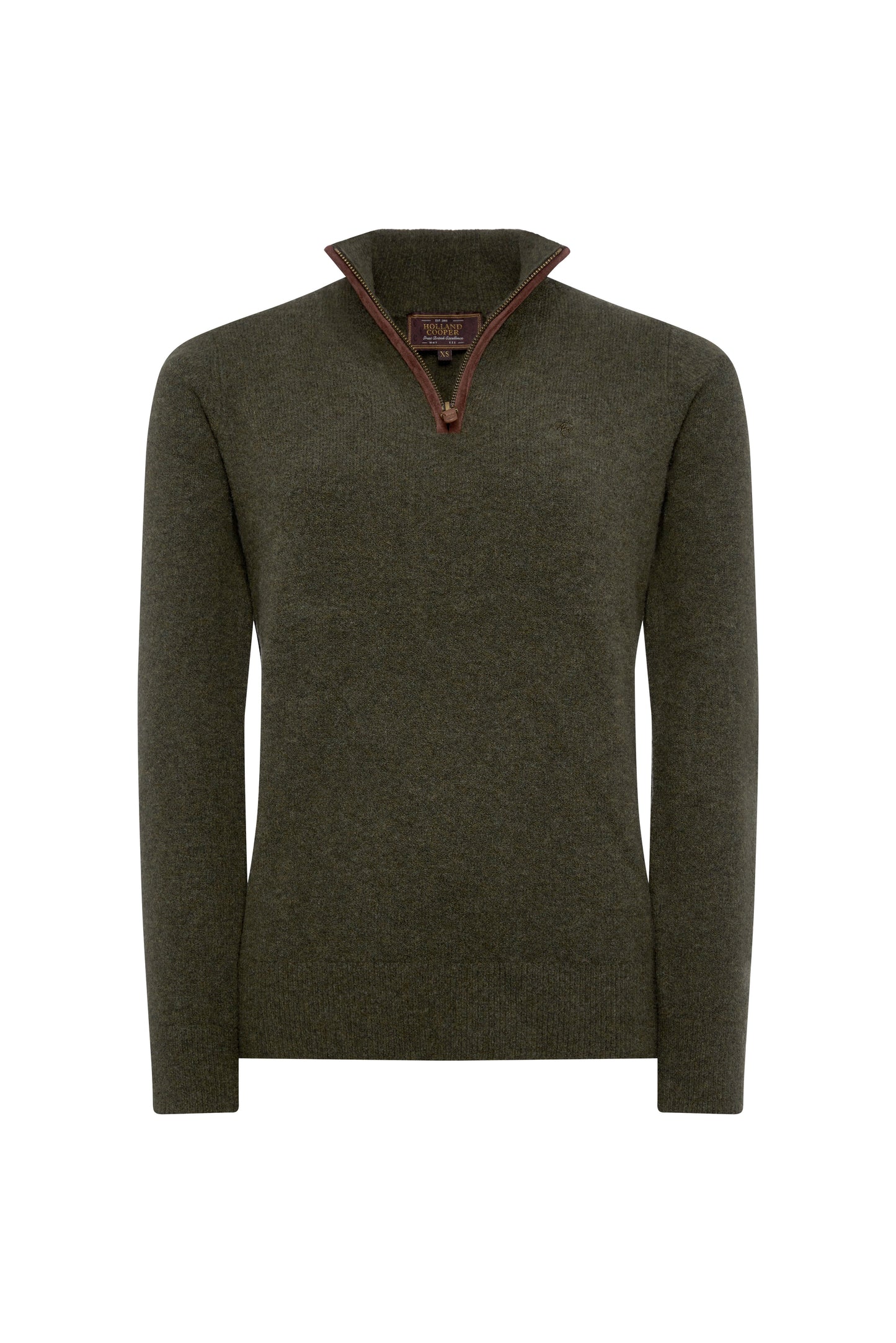 Country Quarter Zip Knit (Forest Marl)