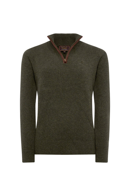 Country Quarter Zip Knit (Forest Marl)