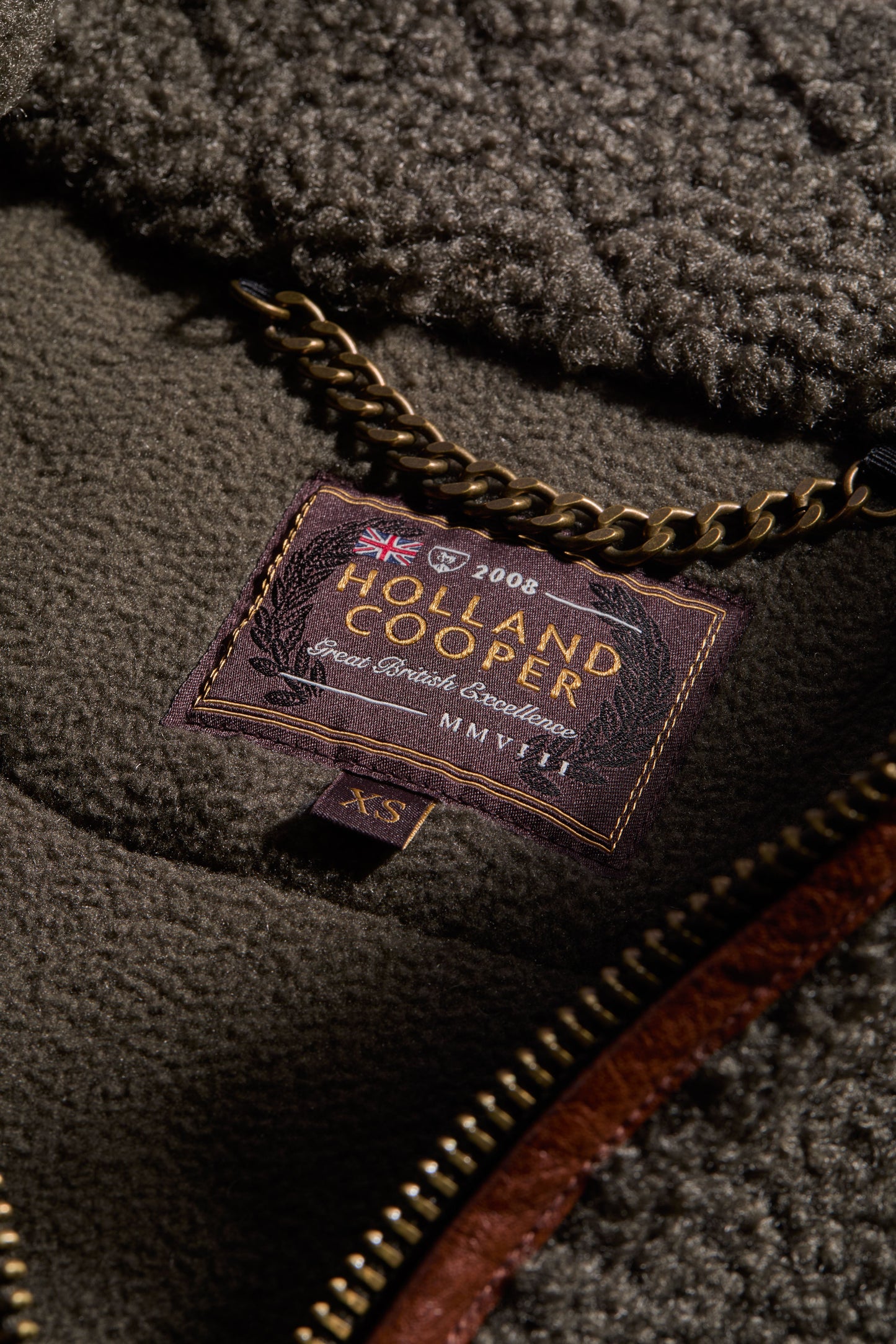 Country Fleece Quarter Zip (Khaki Borg)