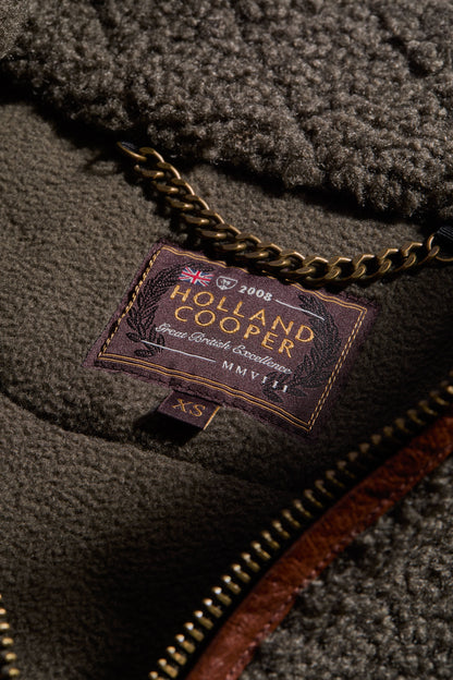 Country Fleece Quarter Zip (Khaki Borg)