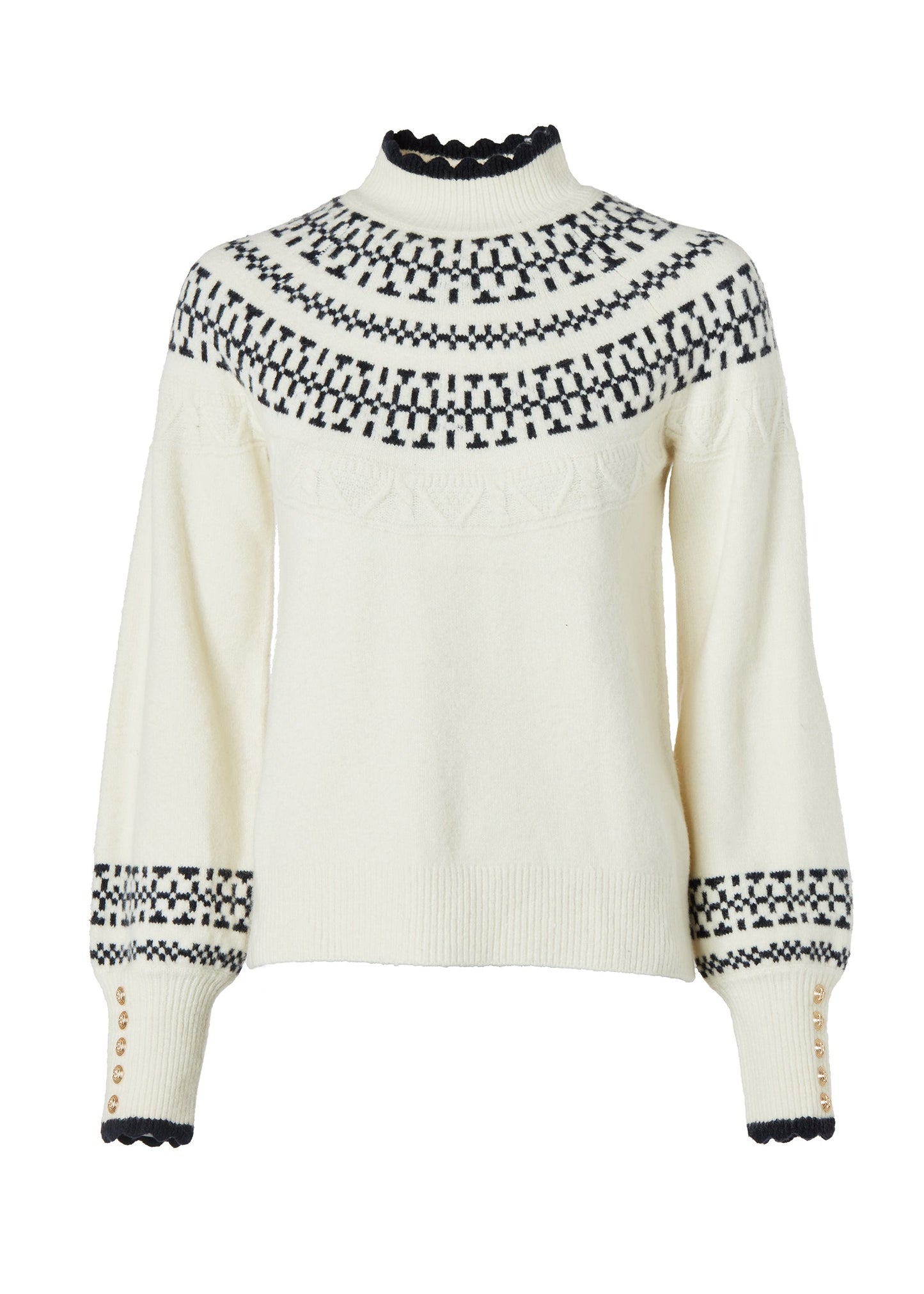 Elodie Roll Neck Knit (Natural)
