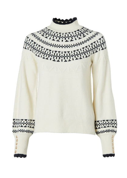 Elodie Roll Neck Knit (Natural)
