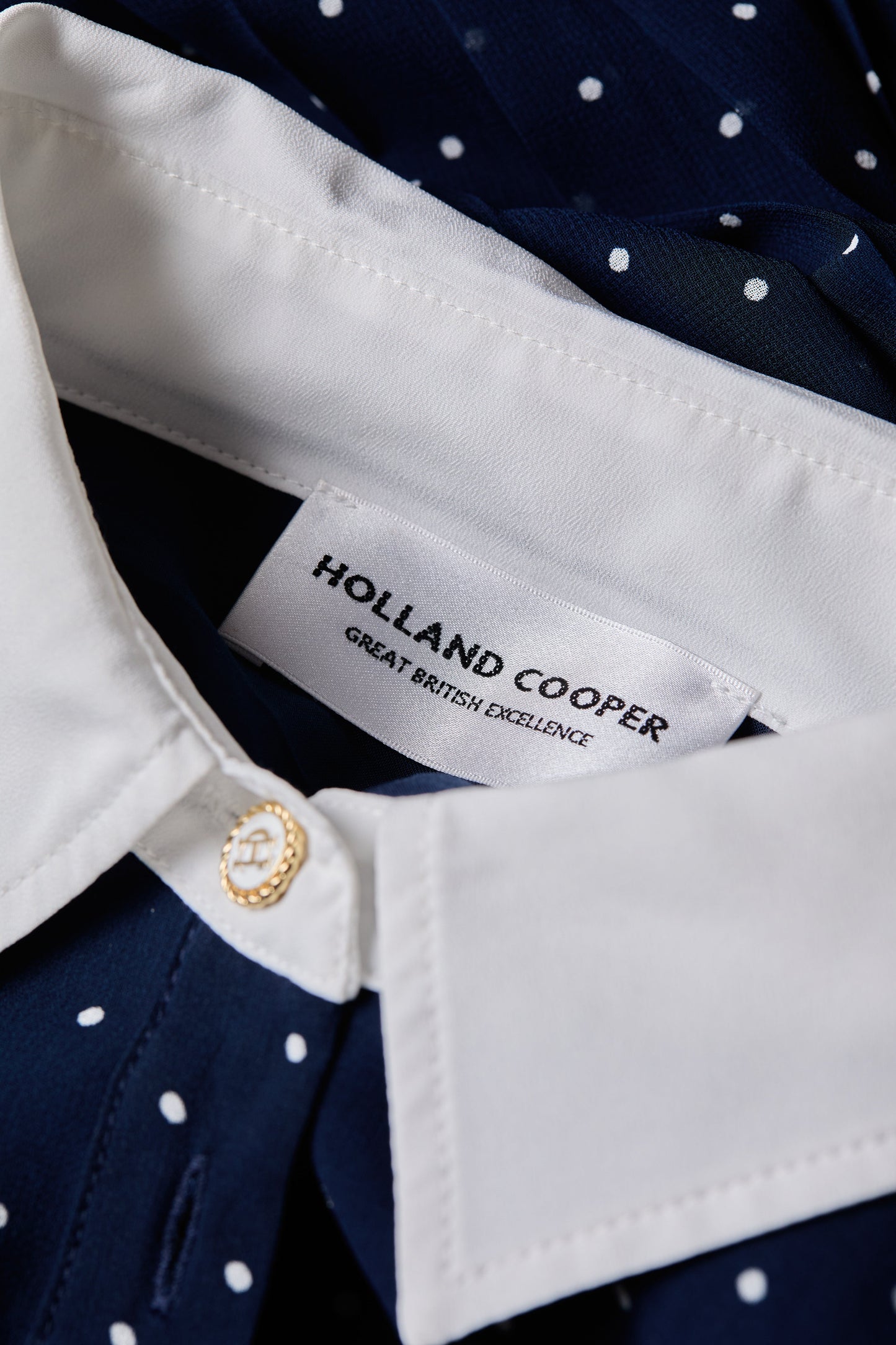 Annabel Pleated Maxi Dress (Ink Navy Polka Dot)