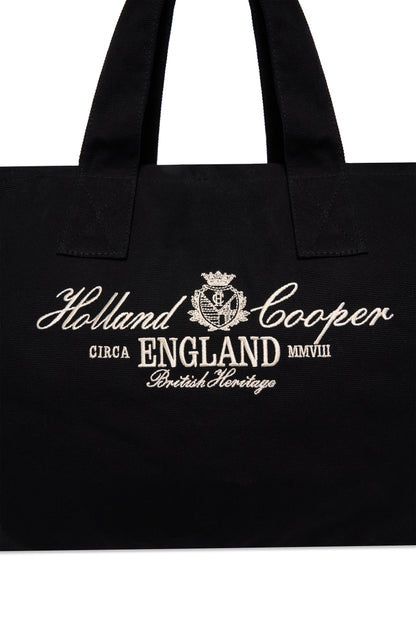 Essential Tote Bag (Black Ecru)