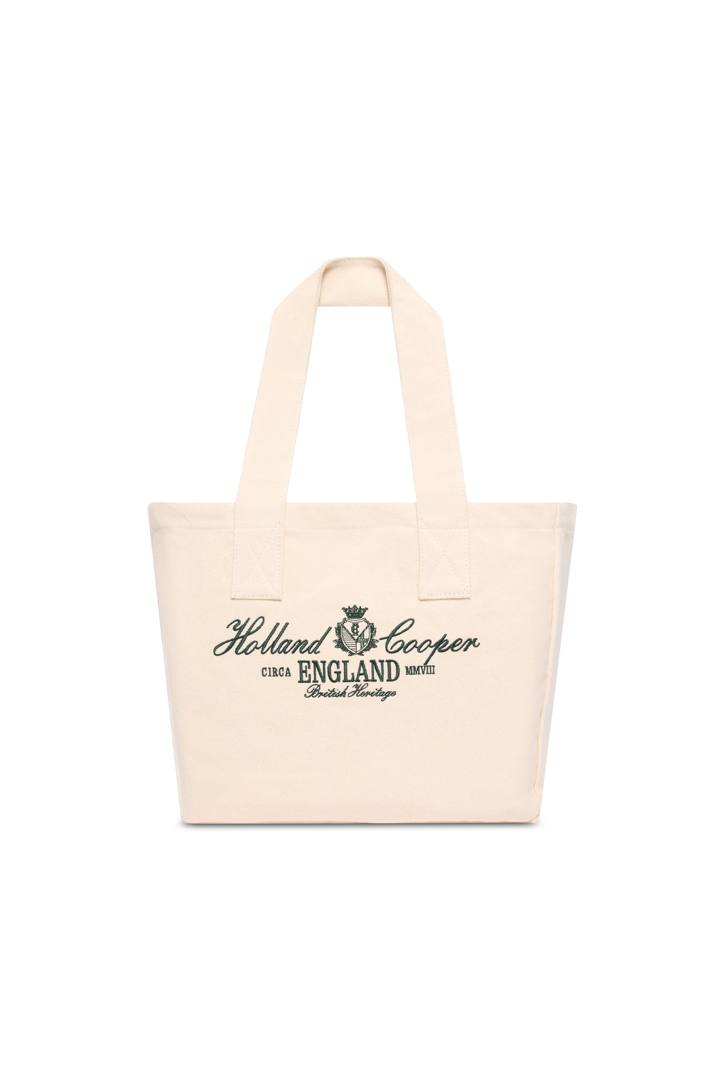 Essential Tote Bag (Ecru Racing Green)