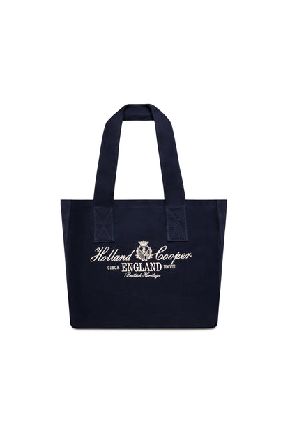 Essential Tote Bag (Navy Ecru)