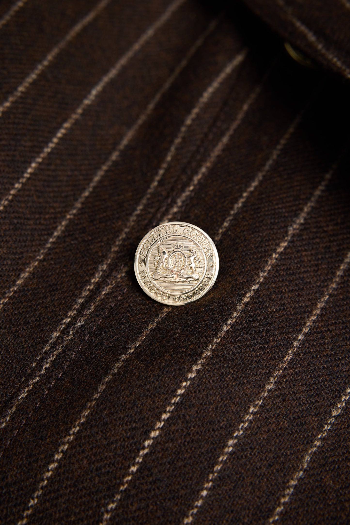 Full Length Marlborough Trench Coat (Chocolate Pinstripe)