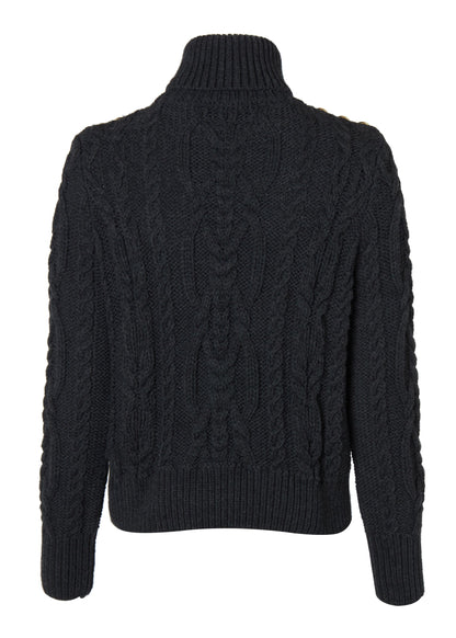 Belgravia Cable Knit (Dark Grey Marl)