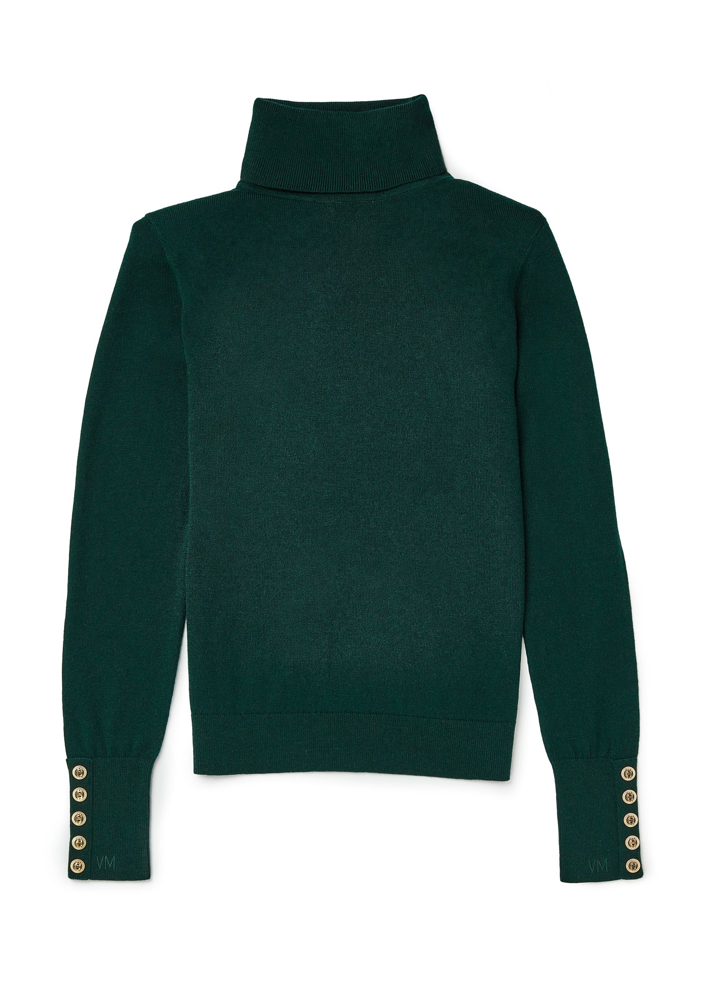Victoria Cashmere Roll Neck (Emerald)