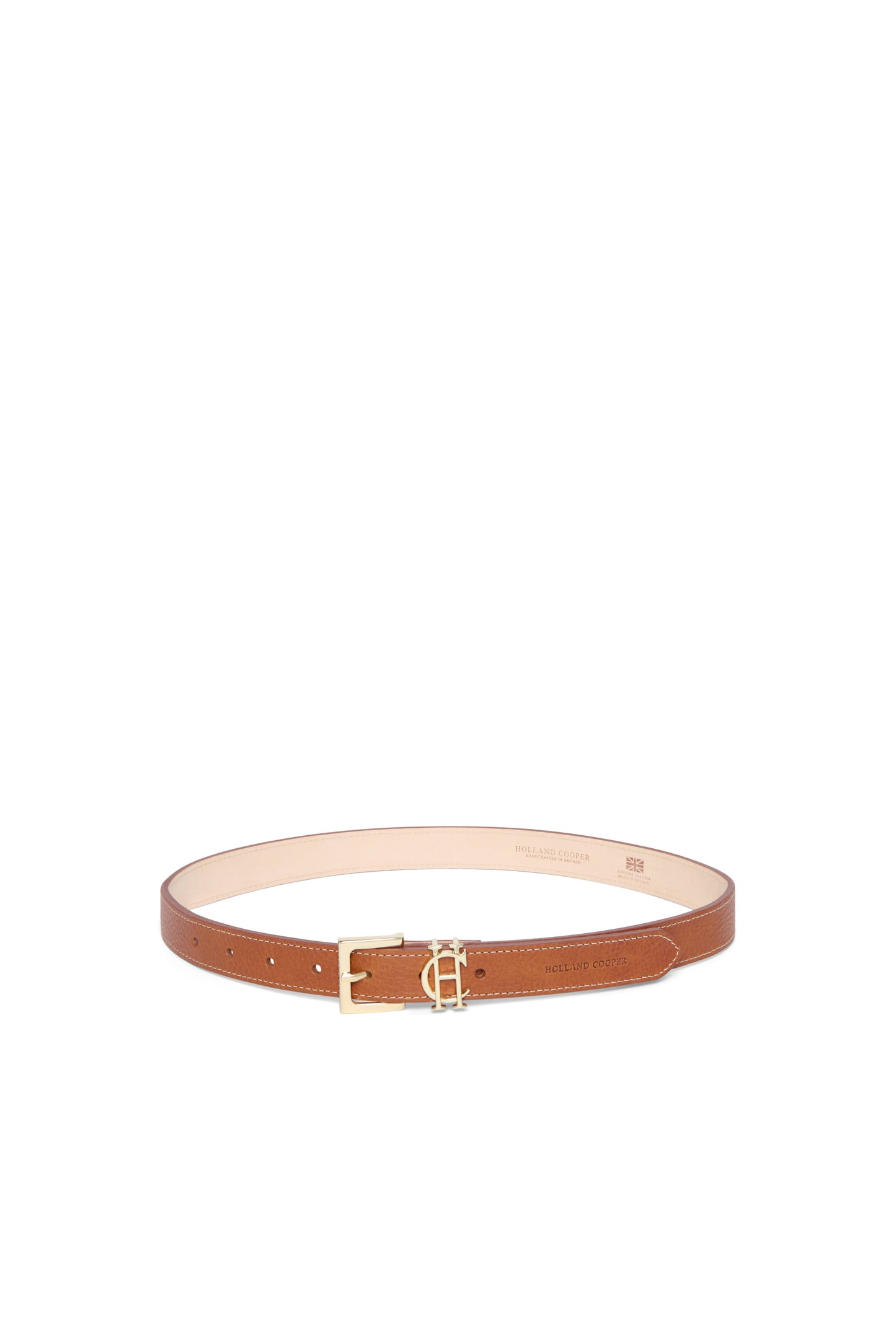 HC Slim Logo Belt (Whiskey Leather)