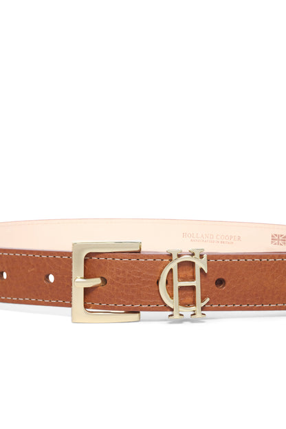 HC Slim Logo Belt (Whiskey Leather)