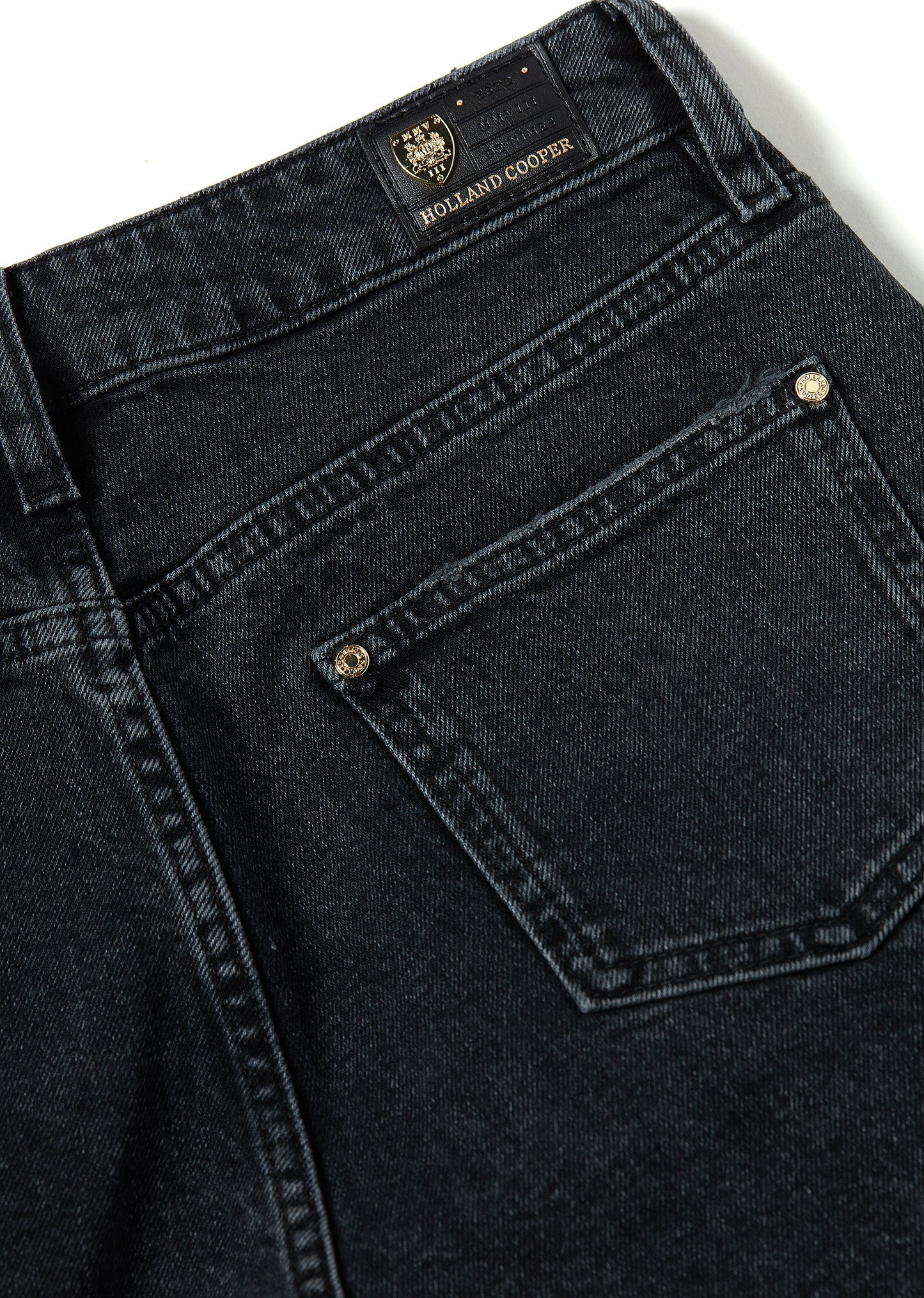 High Rise Denim Short (Washed Black)