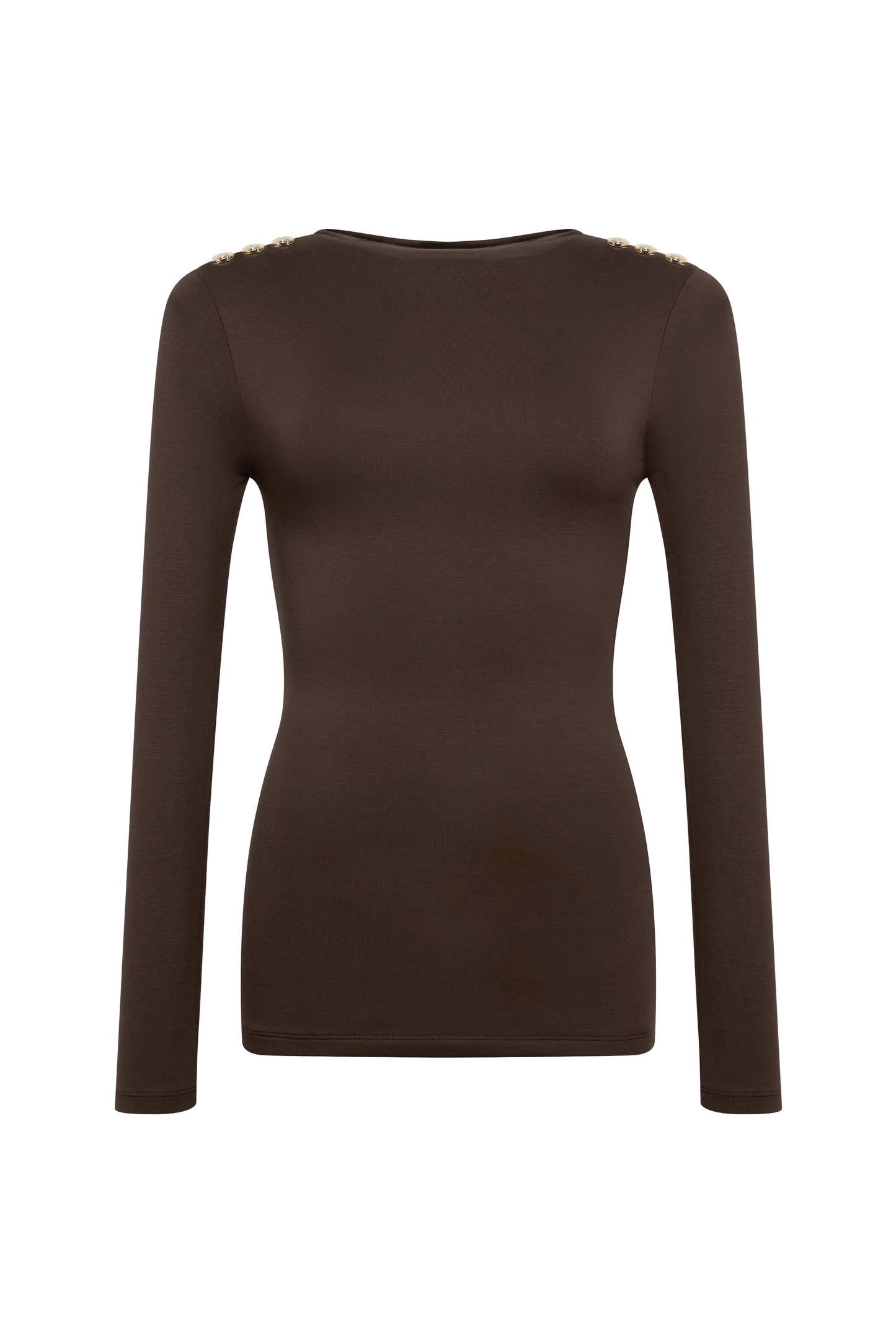 Harper Long Sleeve Top (Walnut)