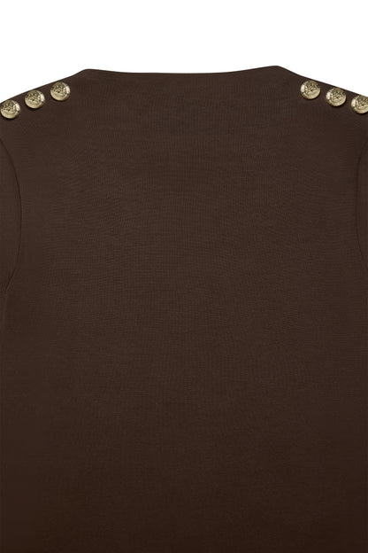 Harper Long Sleeve Top (Walnut)