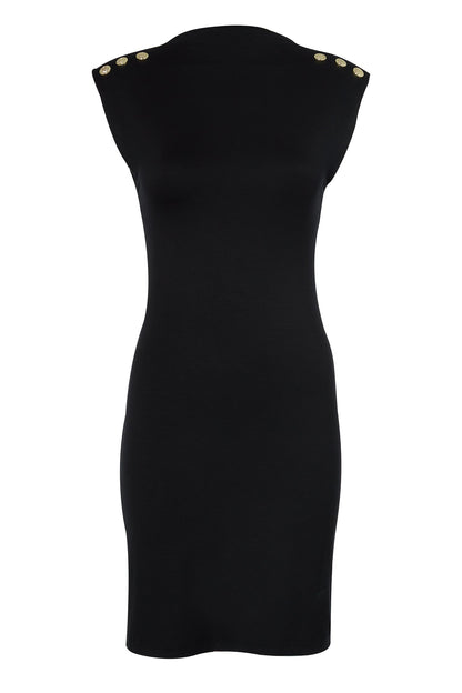 Harper Sleeveless Mini Dress (Black)