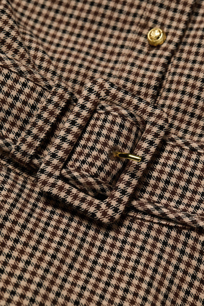 Heritage Dress (Coffee Gingham)