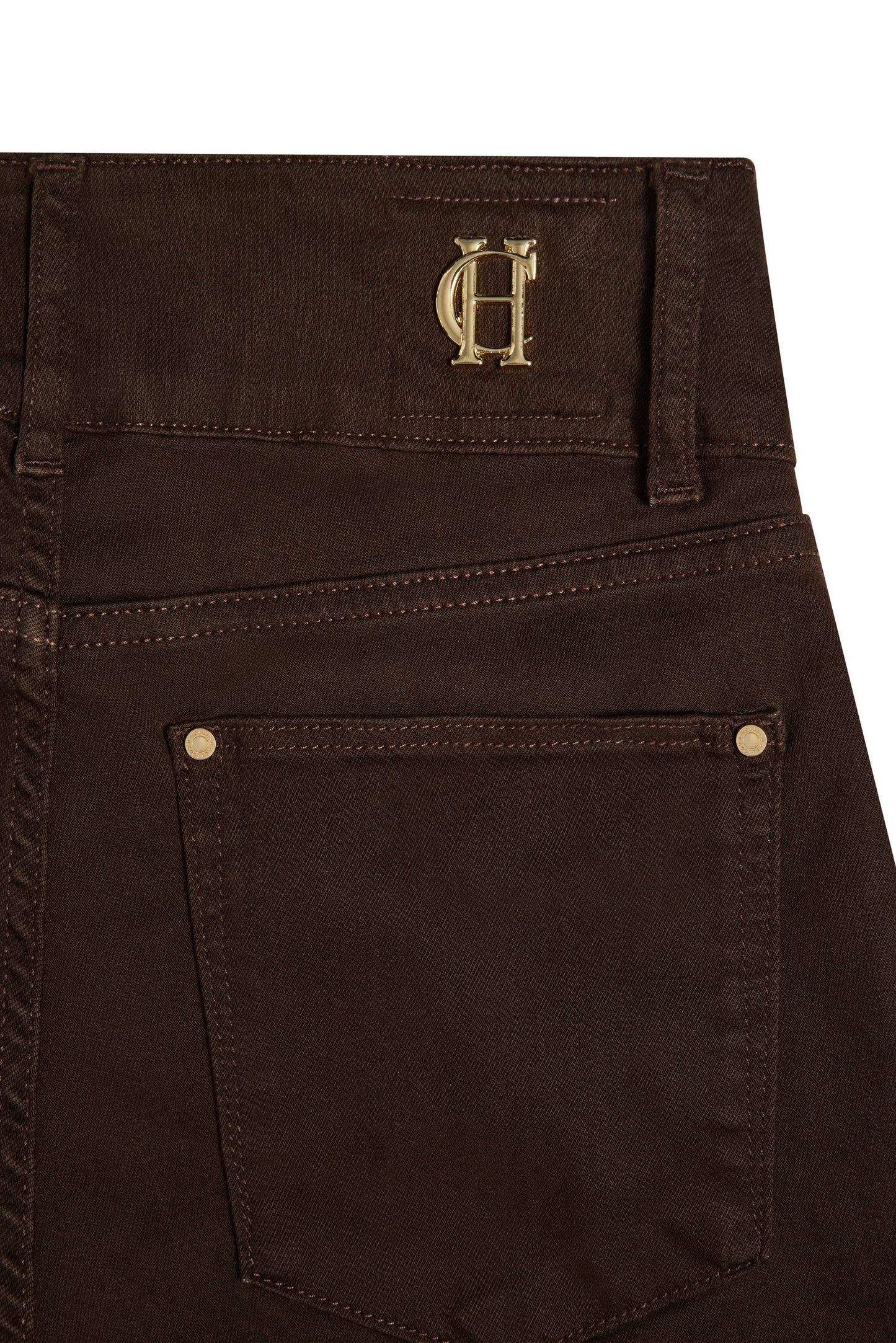 High Rise Flared Jean (Chocolate)